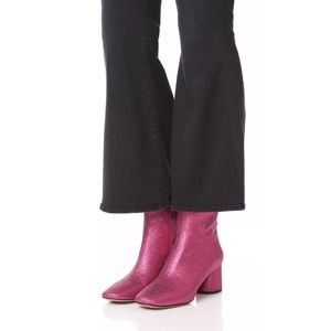 Marc Jacobs Valentine Ankle Booties pink glitter 6